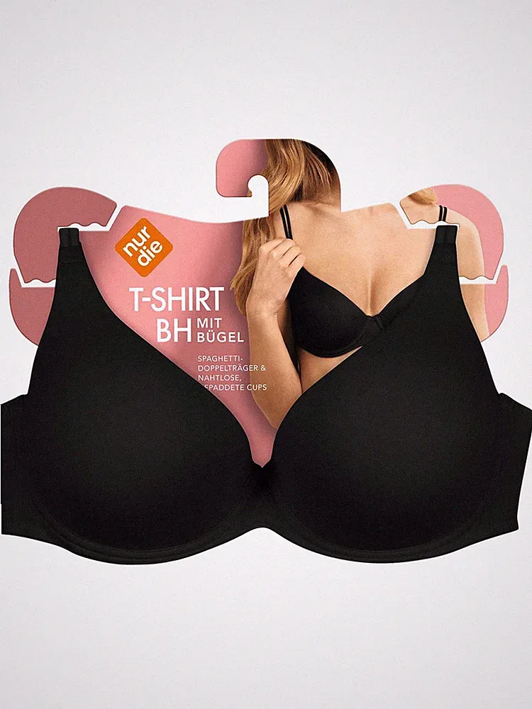 Nur Die 1er Pack Damen T-Shirt Microfaser Komfort Bh Bügel Gefüttert Nahtlos