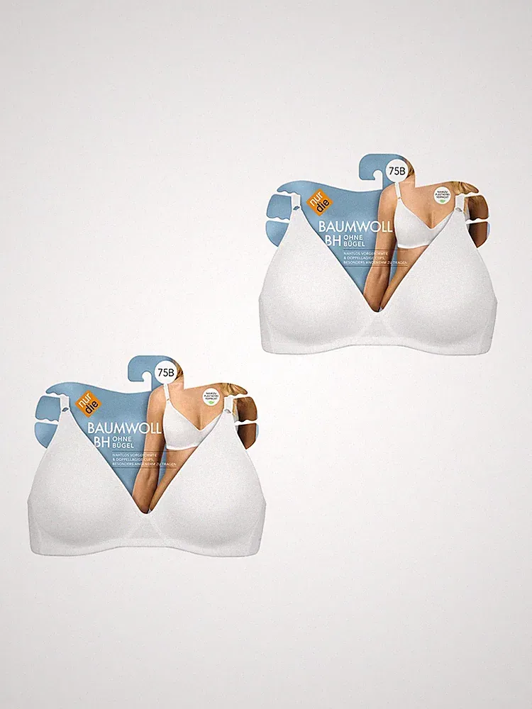 Nur Die 2er Pack Damen Baumwolle Bh Softcup Ohne Bügel Hautfreundlich