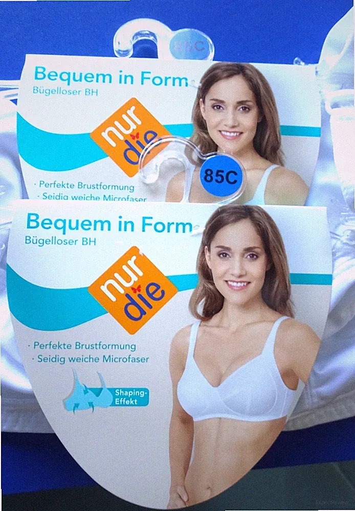 nur die-2x BH - Bequem in Form seidig,weich +elegant, Größe 85Cneu/OVP