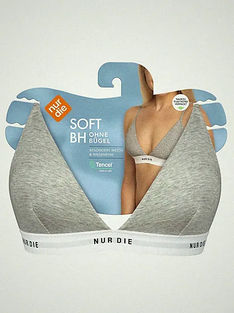 Nur Die Soft Bh Sportivem Unterbrustband Und Tiefem V-Ausschnitt Ohne Bügel