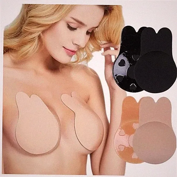 NWT 2 Pairs Invisible Adhesive Lift Bra | Reusable Backless Push Up Sticky Bra