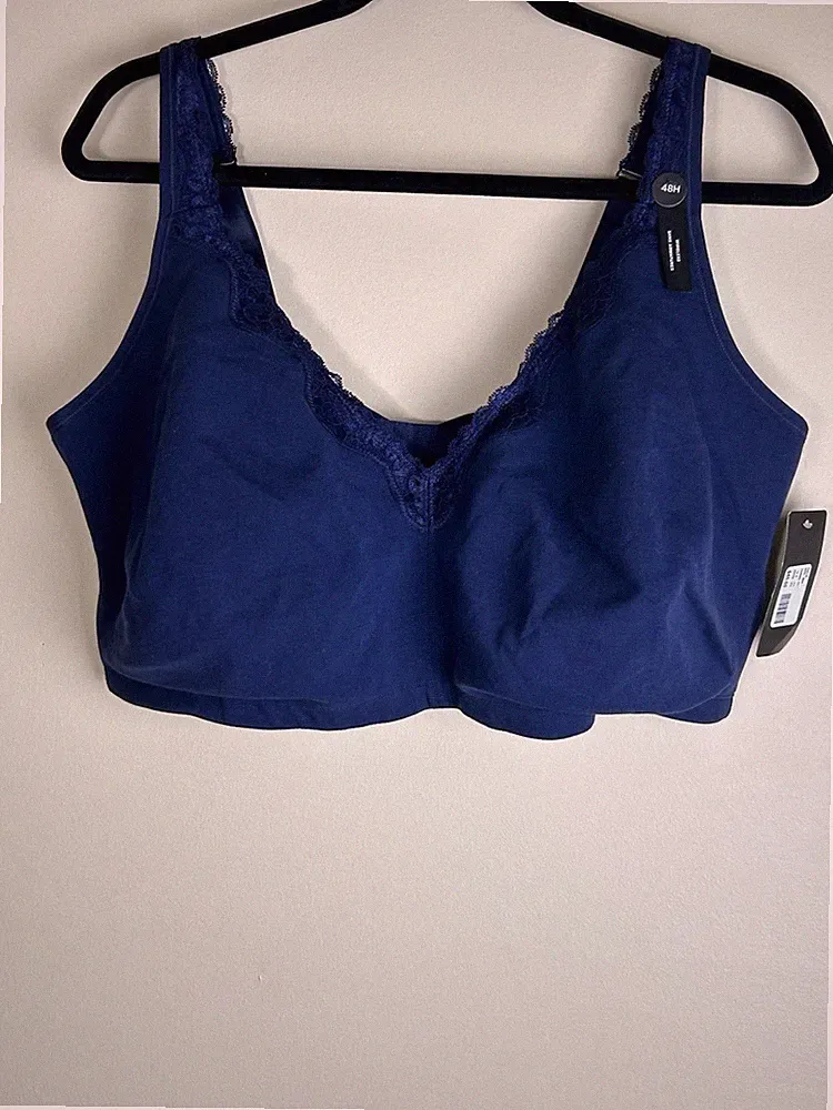 NWT ti Voglio Wireless Dark Blue Bra Sz 48H