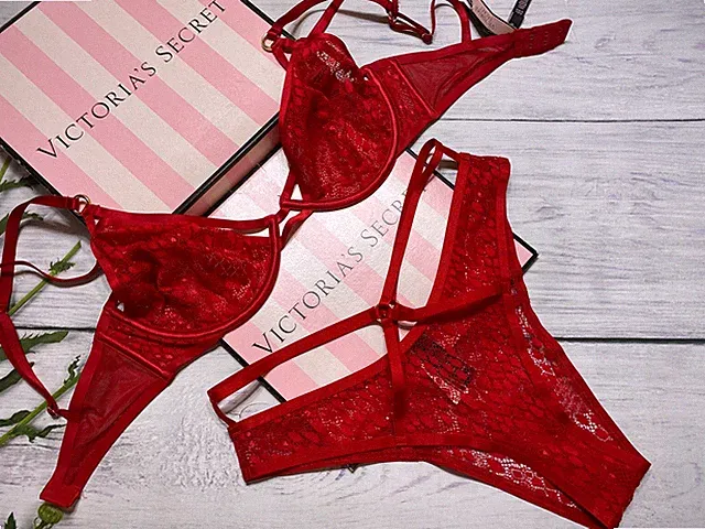 Nwt Victoria's Secret Very Sexy Schlange Spitze Unliniert Plunge Bh Frecher Set