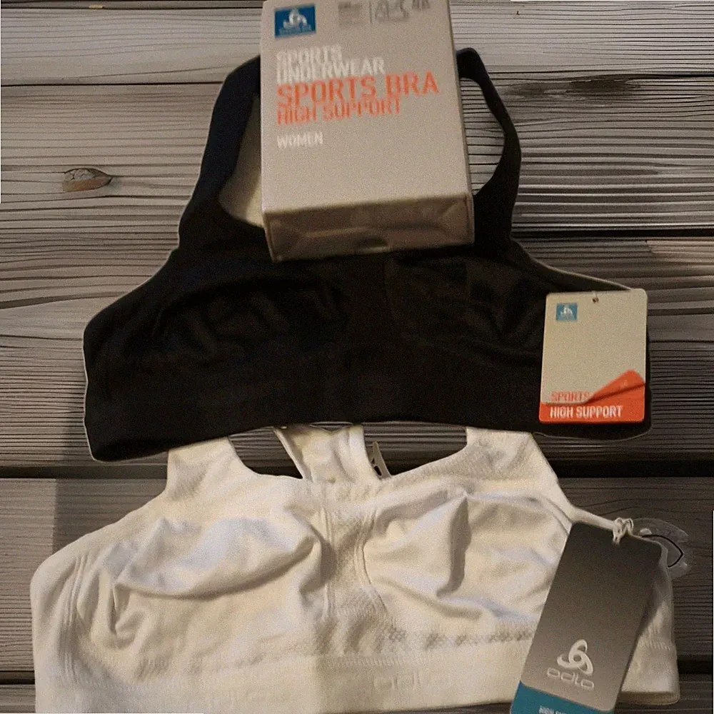 Odlo Sports Underwear Sport-BH starker Halt Damen 105B 2er-Set schwarz/weiß