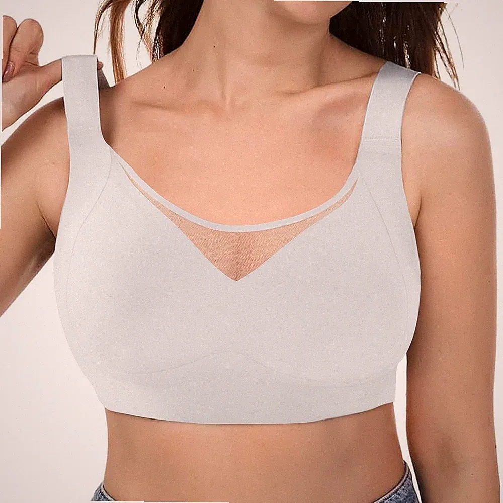 OSDUE BH Damen ohne Bügel für Große Brüste Starker, Kabellose Push-Up BHS