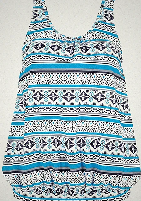 Oversize Tankini Oberteil Gr. 36 Dunkelblau Türkis Bade-Top Schwimm-Bade-BH Neu*