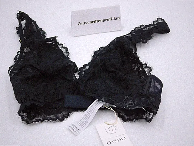 Oysho Triangel BH in Schwarz, Gr. 70 B, Neu