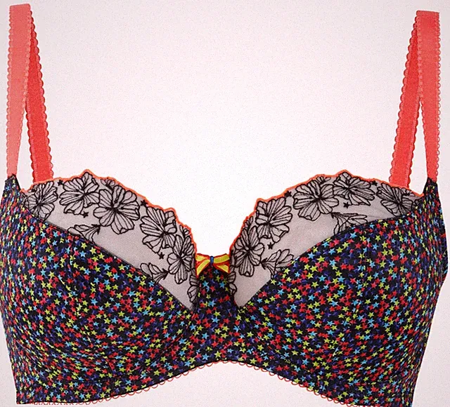 Panache CLEO IZZY 7721 Gr.70F UK 32E Balkonett Damen BH mit Bügel Sternenmuster