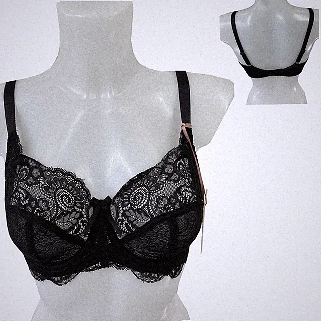 Panache Damen BH mit Bügel Andorra 5675 Vollschale Gr. 65D Schwarz NEU