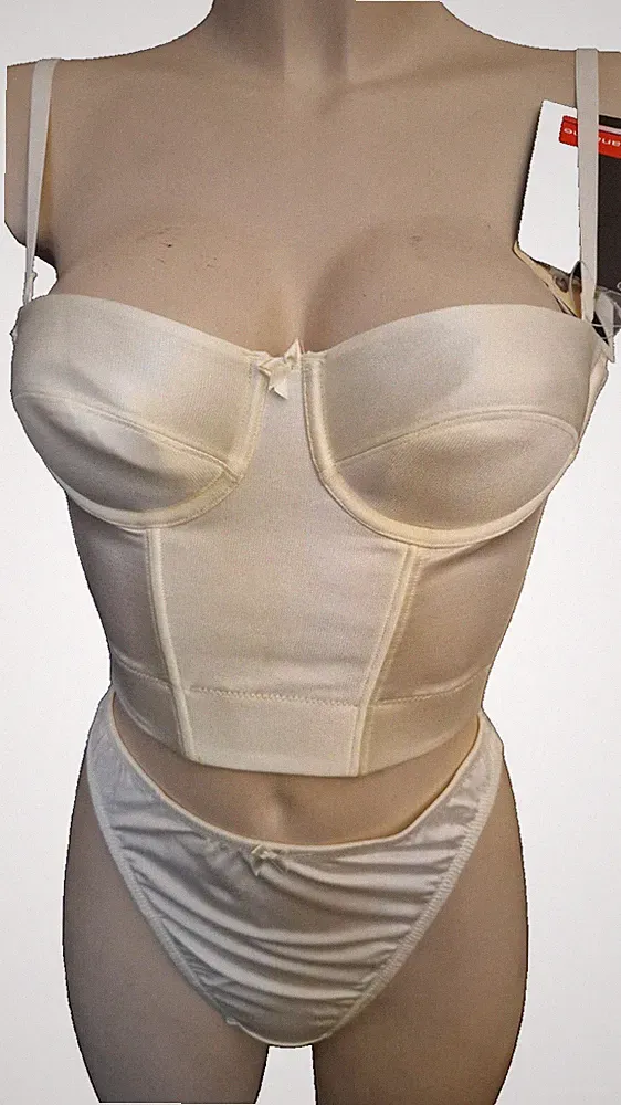 Panache SPECIAL OCCASIONS Bustier Braut Bügel-BH SET Gr.80H 36FF + Slip 44