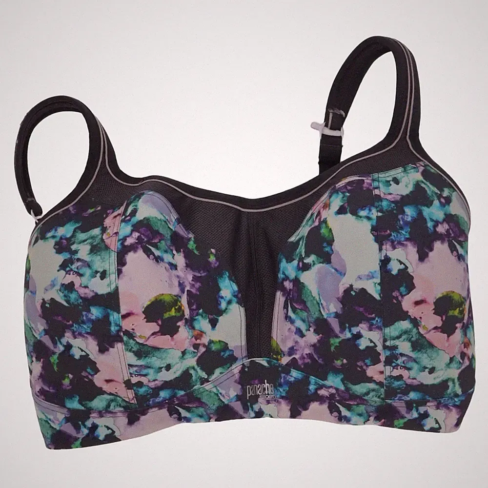 Panache Sport, Sport-BH, Größe: 80G, Blau/Lila/Mehrfarbig #xAY