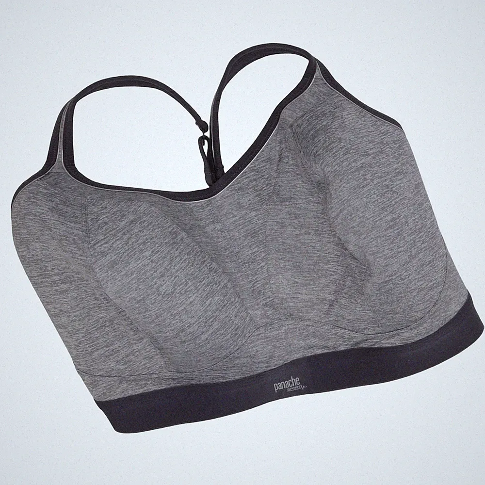 Panache Sport, Sport-BH, Größe: 90I, Boundless, Grau/Schwarz #E0H