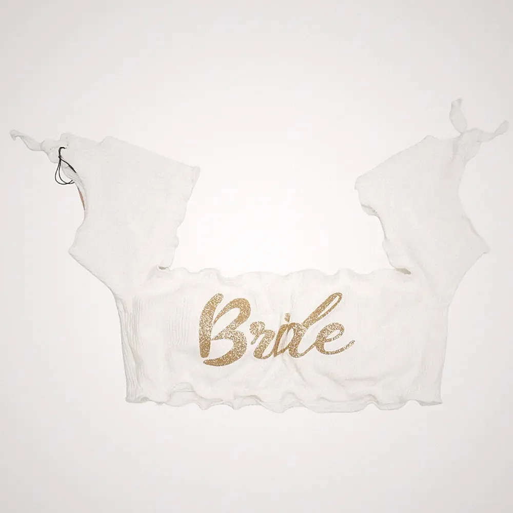 Penti, Bandeau-BH, Größe: 38, Weiß/Gold, Rippenstrick, Damen #Phx