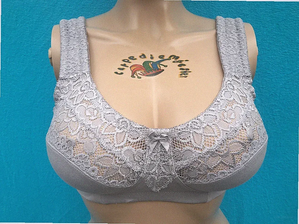 petite fleur Entlastungs-BH ohne Bügel grau Gr. 75 C NEU (5352)