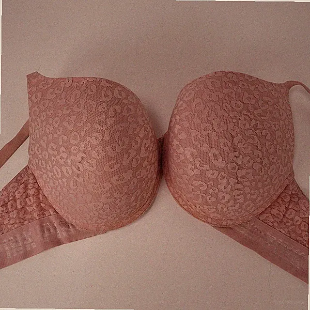 PINK Victoria's Secret Trage Überall Push-Up-BH 36DD Pink Leopard Tierdruck