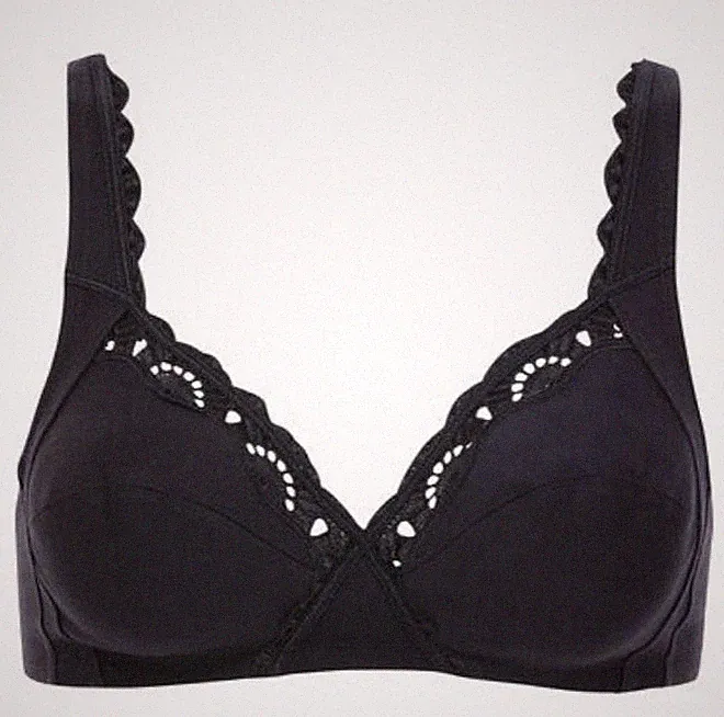 Playtex Bügelloser BH schwarz Cotton Support schwarz