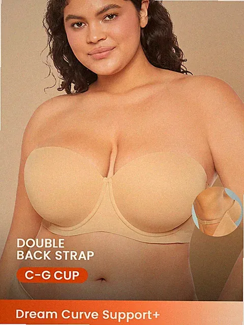 Plus Dream Curve Trägerloser Push Up BH für Kurvenreiche Damen in Nude Billig24