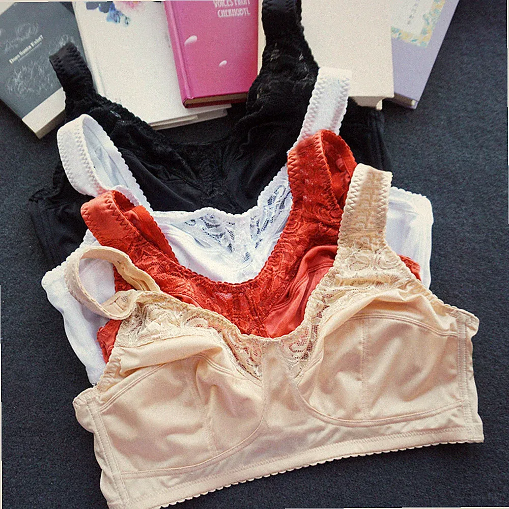 Plus Size BH Full Coverage Bralette für Damen Komfort Träger bügellos ungefüttert BH