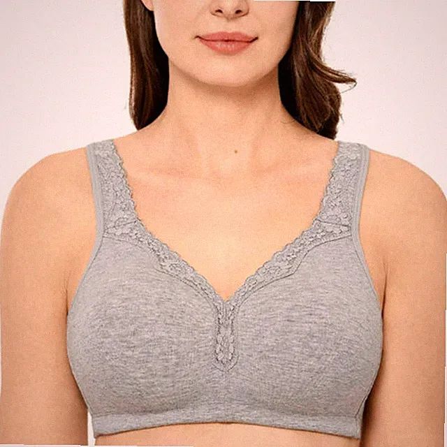 Plus Size Damen nicht verdrahtet Full Cup Unterstützung Wireless Comfort Bra B-H