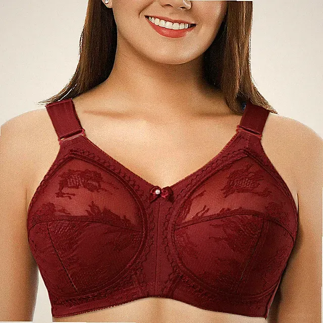 Plus size Mimimizer BH Volle Abdeckung Spitze Unterstützung BH 36-50 B C D DD E