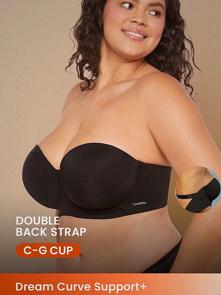Plus Size Trägerloser Push Up BH für jeden Anlass Bequeme T Shirt Billig24