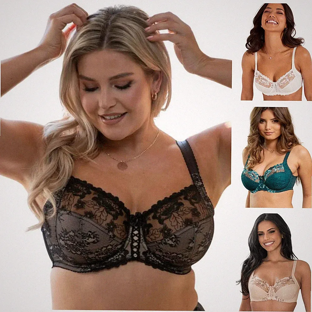 Pour Moi Sofia Spitzen BH mit Bügel Seitenstütze Dessous Damen BH 3827