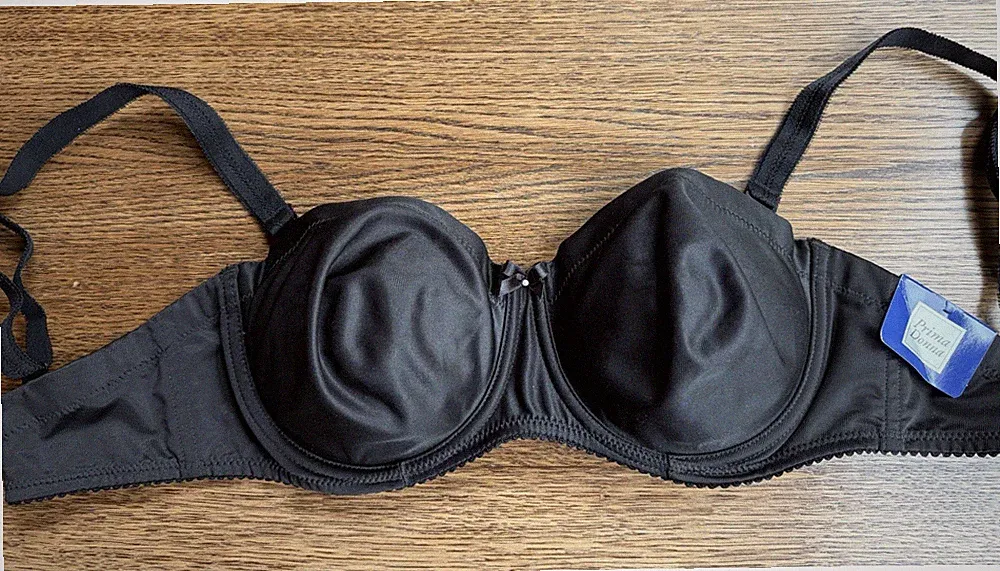 Prima Donna Bügel-BH NEU 70D Modell Satin in Schwarz ungefüttert abnehmb. Träger