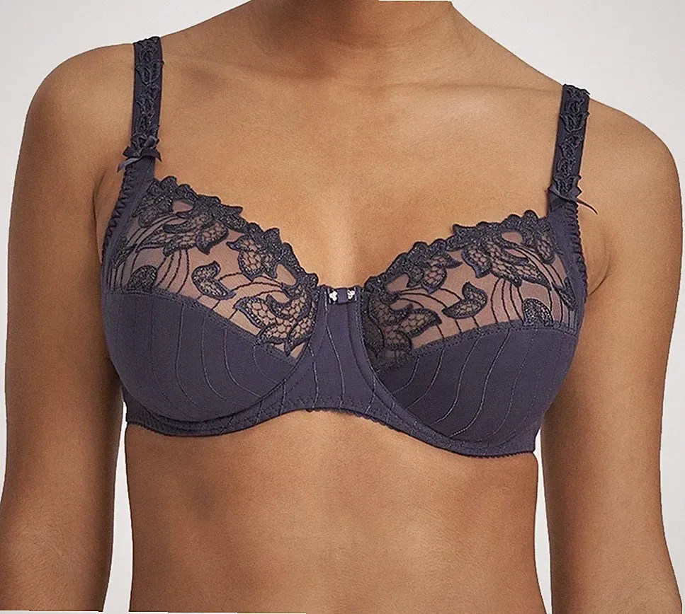 Prima Donna Deauville BH Silber Blau Größe 36I Bügel Vollschale 0161811 Neu