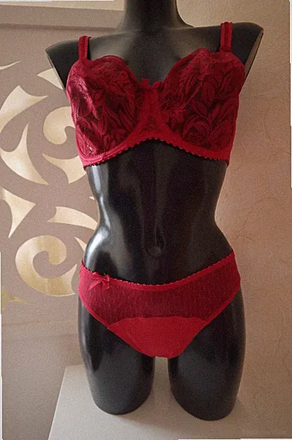 Prima Donna Divine deep red BH 80 E Cup + String 42 NEU