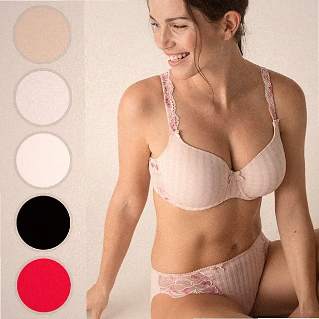 Prima Donna Madison BH Unterlegt Softcup Rot Scarlet / Weiß / Schwarz / Haut