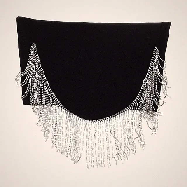 Pull & Bear, Bandeau-BH, Größe: L, Schwarz/Silber #7yC