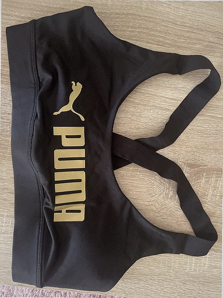Puma Sport BH Schwarz Gold Größe M