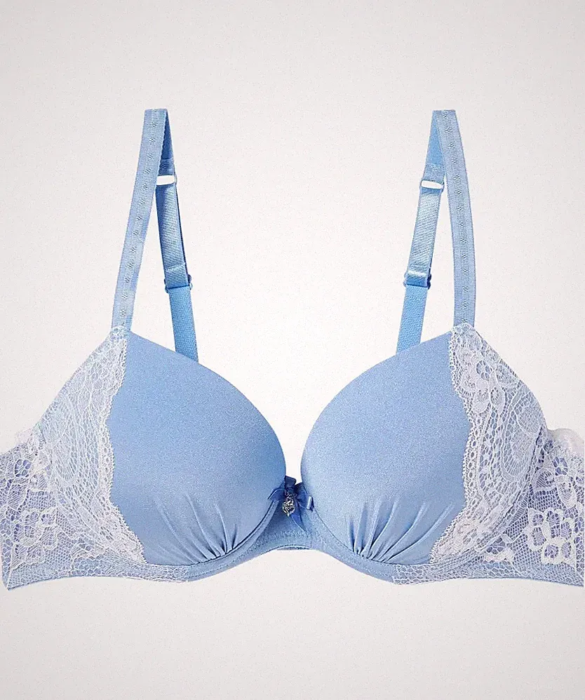 Push-up BH 85D blau NEU mit Etikett