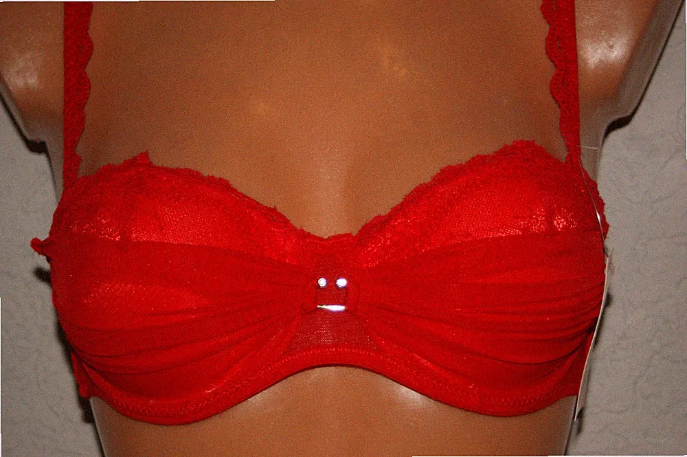 Push Up BH * Bra * BÜGEL - BH * Bandeau *Jus d`Orange * ROT Gr. UK 32 / EU 70 B