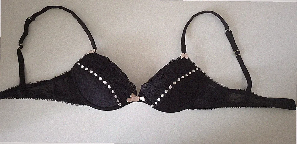 Push-Up BH Damen Größe 70B H&M schwarz mit Spitze rosa