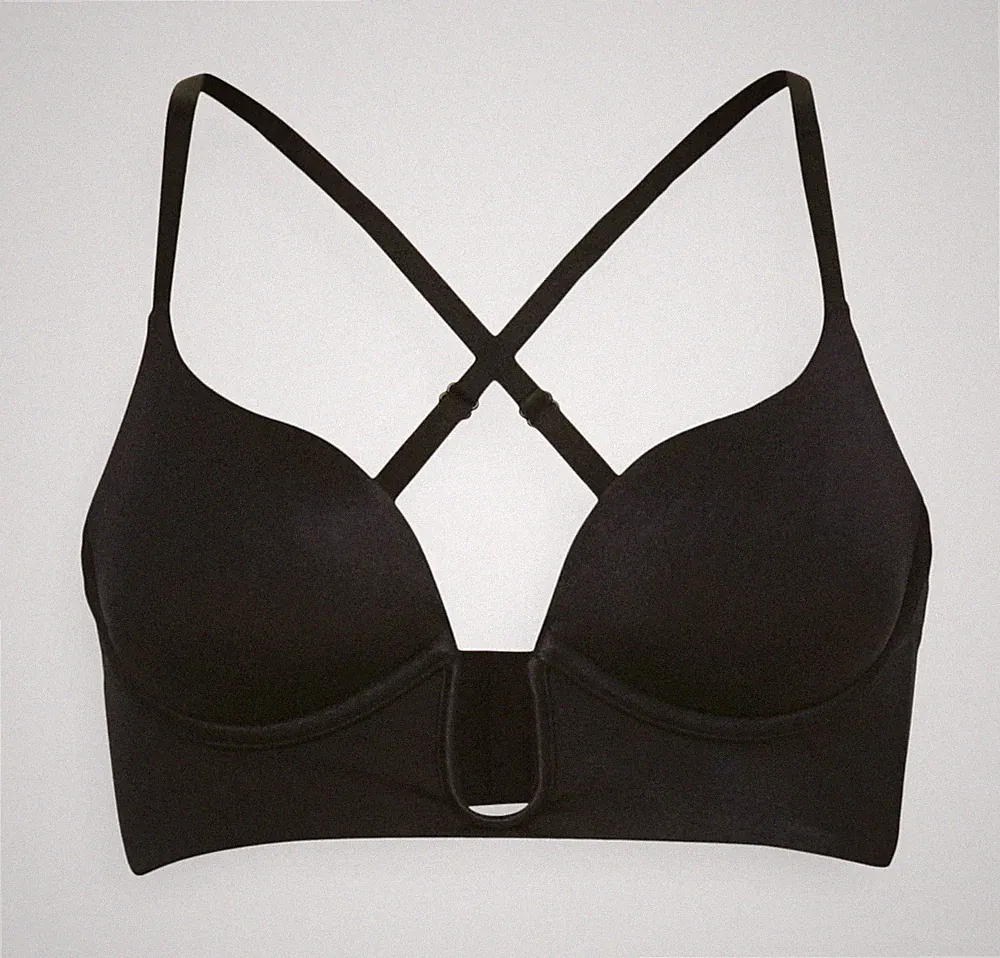 Push Up BH für Oberteile mit tiefem Ausschnitt - Schwarz - Gr. 75 C/D - Neu