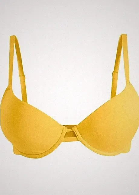 Push-up-BH mit Bügel und Bio-Baumwolle Gr. (70) B Gelb Damen-Bra Oberteil Neu*