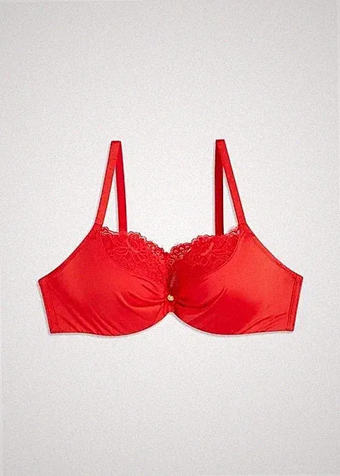 Push Up BH mit Bügel und herausnehmbaren Pads Gr. 100 Cup D Erdbeere Neu