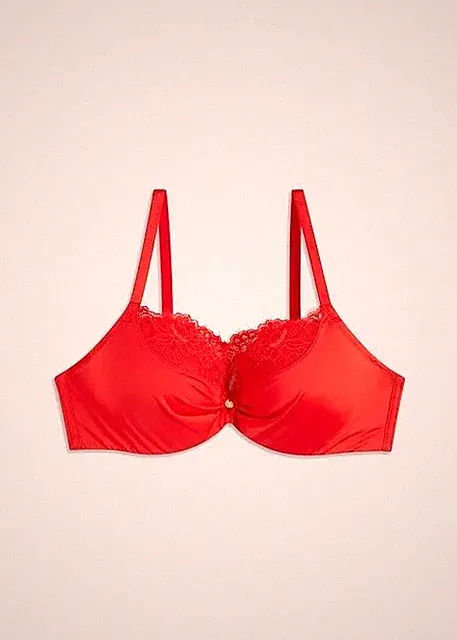 Push Up BH mit Bügel und herausnehmbaren Pads Gr. 75 Cup D Erdbeere Neu