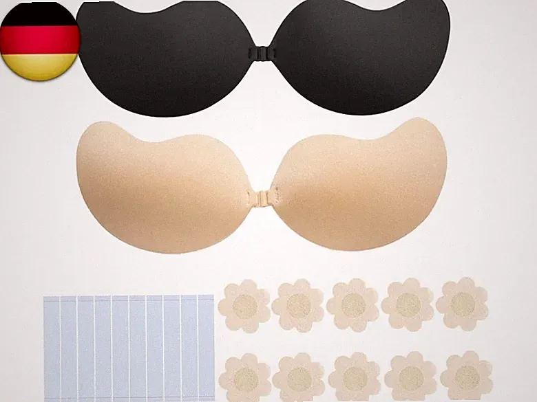 Push-Up Klebe BH Anzug, Klebe BH Rückenfrei, mit Anti konvex Punkt Aufkleber
