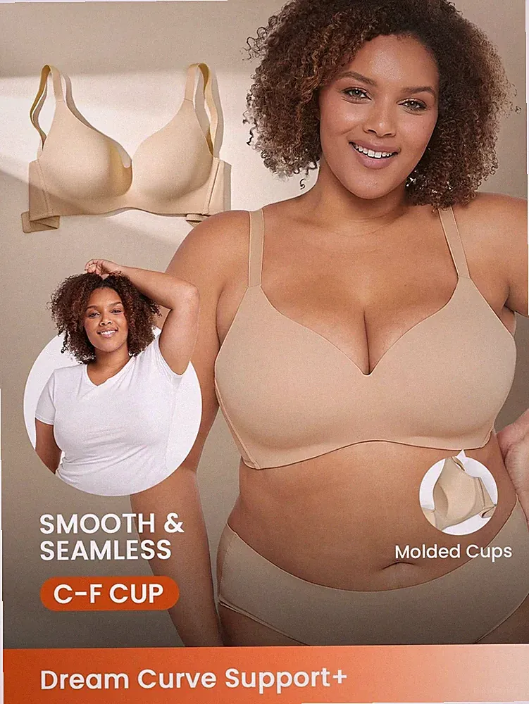 Push up T Shirt BH mit Wireless Komfort für Große Größen Billig24