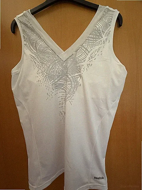 Reebok Damen Tank Top mit Sport BH Shirt Bustier Laufshirt Fitness weiß Gr.L*Neu