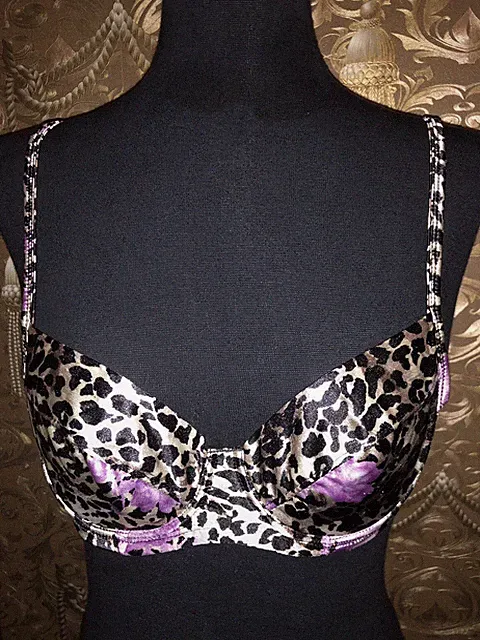 Reizwäsche Bügel BH 75B Bra Dessous Floraler Optik & Animal Print BH Unterwäsche