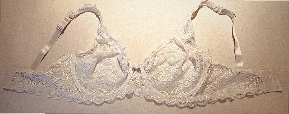 rené rofé Damen Bügel-BH 38C Weiß Spitze Schleife verstellbare Träger