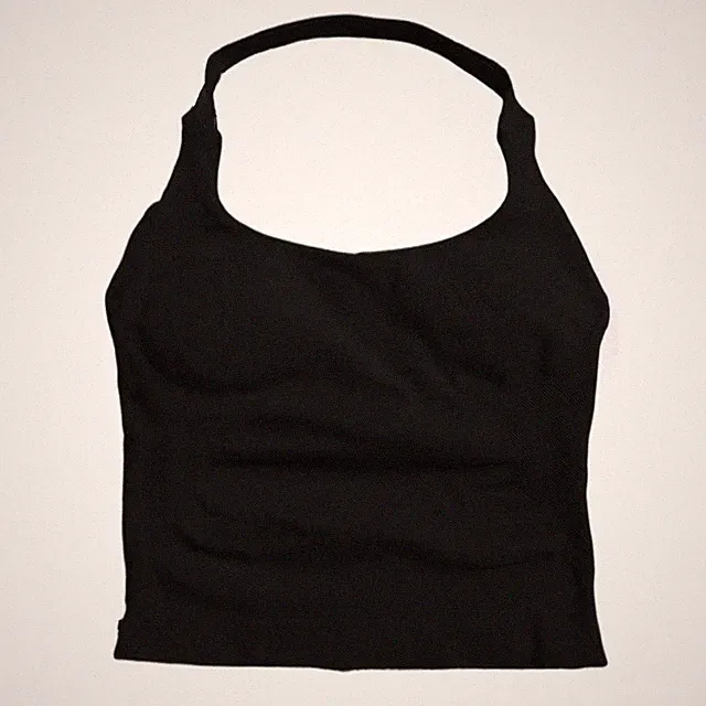 Riemchen Neckholder Tank Top Gepolstert SPORTS Bh Rückenfrei Workout Wear XS-XL