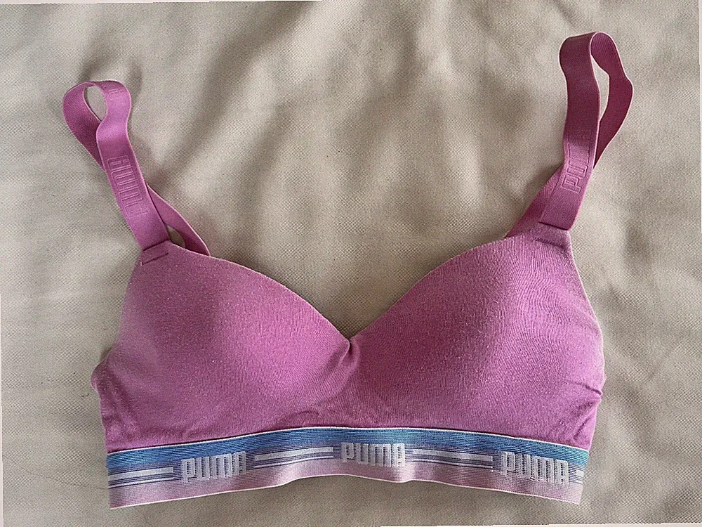 Rosa sport bh ohne Bügel von Puma, Gr 34