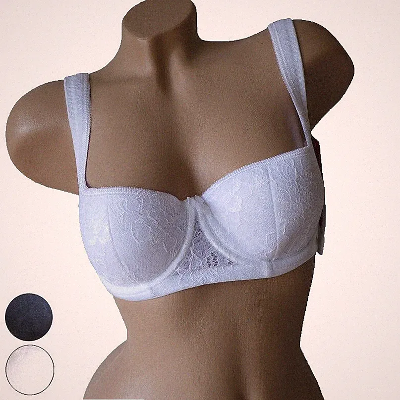 Rosme Balconette Bügel BH Push-up mit extra Kissen Cups u. Träger gepolstert Neu