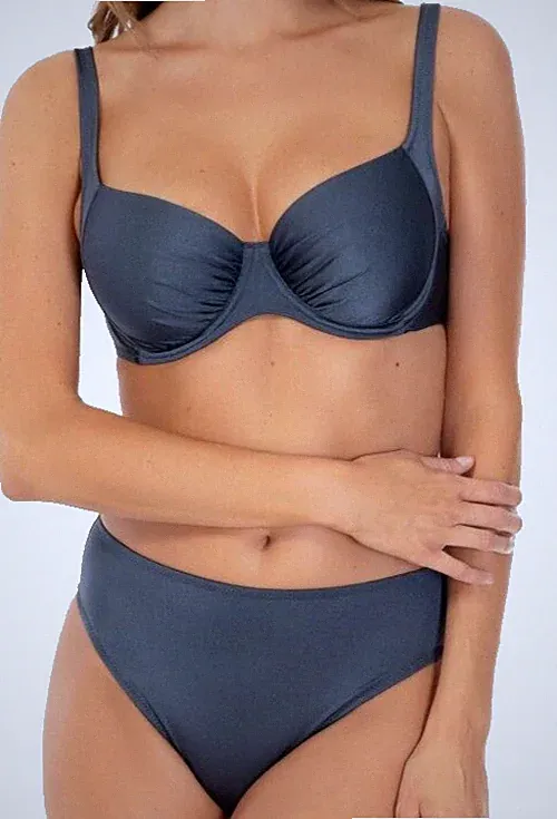 Rosme Swegmark SWIM Sumatra Bikini SET Bügel BH XS Gr.70F UK 32E Slip 40 M Grau