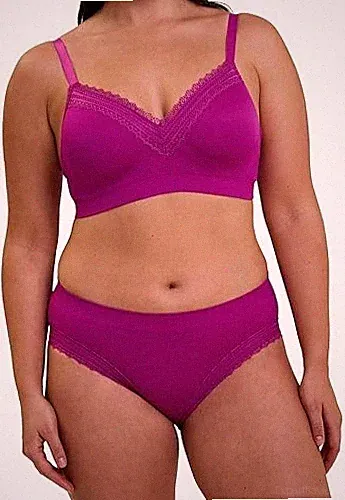 Sans Complexe Comfort Line AGATHE SET Bralette BH Gr.M SLIP in L Fuchsia pink
