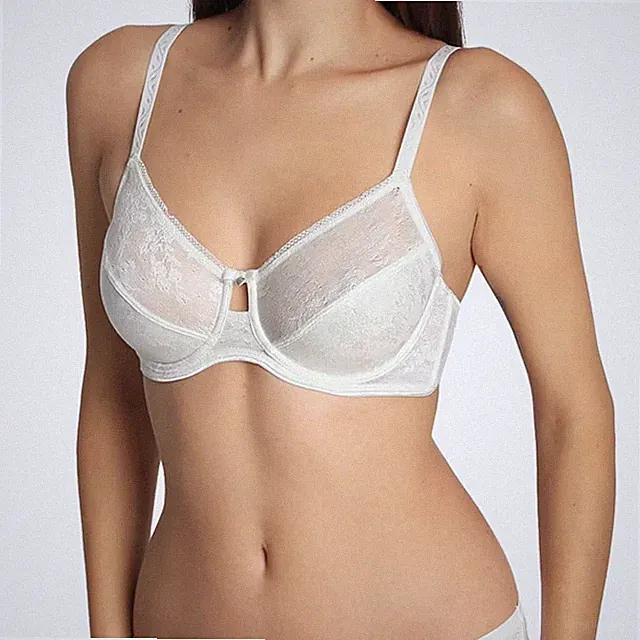 Sassa 29036 Damen Modischer ungepolsterter Bügel-BH Elenbein, Weiß, Beige Neu